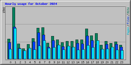 Hourly usage for October 2024